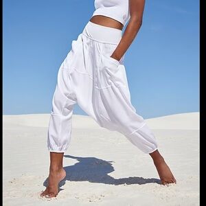 Women's White Harem Pants
